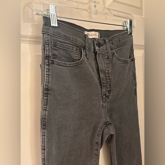 Madewell Stovepipe Straight Stretchy Jeans in Washed Black, Size 23 - Picture 2 of 10